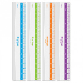 Линейка 15см "Flexy", пластик, гибкая, ассорти, Berlingo 