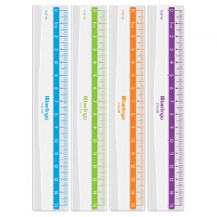 Линейка 15см "Flexy", пластик, гибкая, ассорти, Berlingo