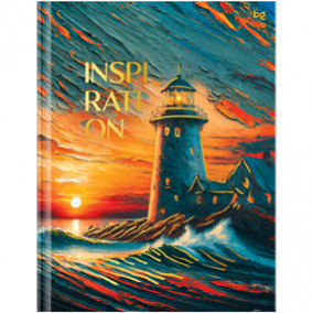 Бизнес-блокнот А5, 80л., "Маяк. Пейзаж", мат. ламинация, тиснение фольгой, тв.обл., BG 