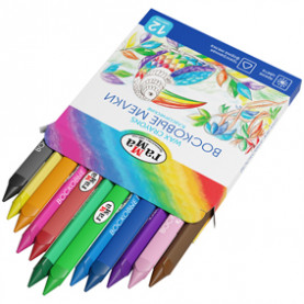 Мелки восковые 12цв. Классические, трехгранные, Гамма