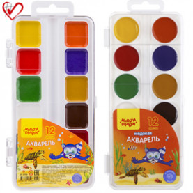 Акварель Енот в Красном море, 12цв., Мульти-пульти