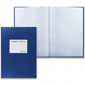Книга учёта 114л клетка твердая обложка, с наклейкой бумвинил