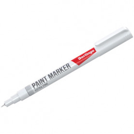 Маркер-краска "Uniline PA100", белая, 1мм, нитро-основа, Berlingo