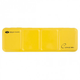 Коробка под акварель 21 кювета с палитрой, металл, Сонет