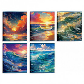 Тетрадь 48л клетка "Берег моря", Schoolformat 