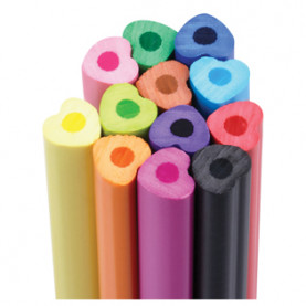 Карандаши 12 цв. "Сердечко", пластиковые, Мульти-Пульти 