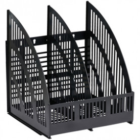 Лоток вертикальный 2 отд. СТАММ "Line" чёрный