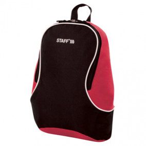 Рюкзак FLASH универсальный, черно-красный, 40х30х16 см, STAFF 