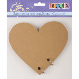 Заготовки для альбома "Сердце" 15х15, 6л, 2 кольца