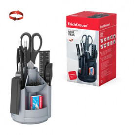 Набор настольный "MiniDesk" , 10 предметов, серый, ЕК