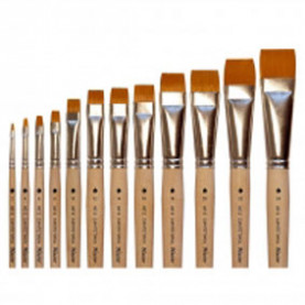 Кисть синтетика плоская укороченная № 2