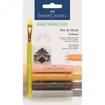 Джелатос Faber-Castell базовые цвета, 4шт., кисточка, EK