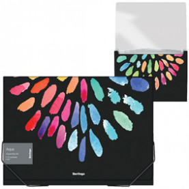 Папка-картотека A4 12 отд. на резинках "Aqua", Berlingo