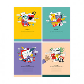 Тетрадь-словарик 48л., для записи иностранных слов "Привет - Hello", BG