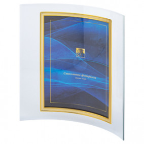 Фоторамка стеклянная GT 106/-G 15*20, вертикальная вогнутая, золото