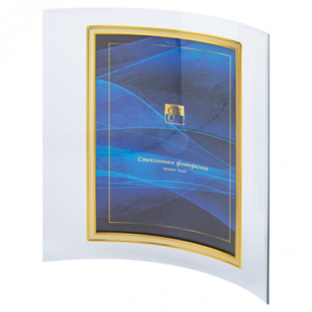 Фоторамка стеклянная GT 106/-G 15*20, вертикальная вогнутая, золото