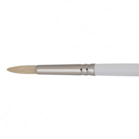 Кисть щетина круглая № 5 длинная ручка Невская палитра