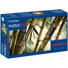 Пазлы 500, 260*2 эл. "Triptych. Бамбуковый лес", Hatber Premium 