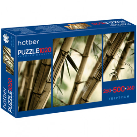 Пазлы 500, 260*2 эл. "Triptych. Бамбуковый лес", Hatber Premium