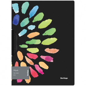 Папка-скоросшиватель А4 с клипом "Aqua", 450мкм,Berlingo 