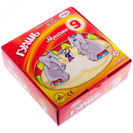 Гуашь "Мультики" 9цв/20мл., Гамма