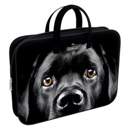 Папка с ручками A4+ на молнии Black Dog, ткань, ErichKrause®
