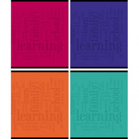 Тетрадь 48л клетка "Однотонные с орнаментом", Creativiki 