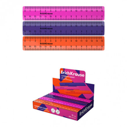 Линейка 15 см. Pastel, ассорти, ЕК