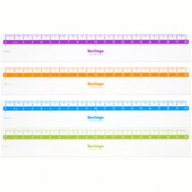 Линейка 20см, "Color", пластиковая, прозрачная, Berlingo 
