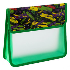 Папка д/тетрадей А5 2 отд. "Skate", пластик, на липучке, ArtSpace 