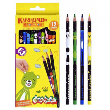 Карандаши 12 цв. Каляка-Маляка с Персонажами, кругл.