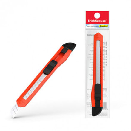 Нож канцелярский 9мм. с фиксатором Standard, ЕК