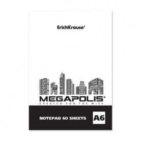 Блокнот А6 60л. Megapolis Blank, без линовки, EK