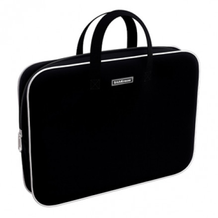 Папка с ручками A4+ на молнии Black, ткань, ErichKrause®