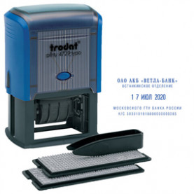 Датер самонаборный 4 строки + дата, 2 кассы, 50х30мм, TRODAT