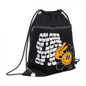 Мешок для обуви 50х41см "Positive Vibe", с карманом на молнии, ЕК