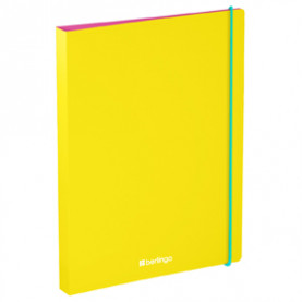 Папка 4 кольца А4 24мм, "Raze", D-кольца, карман, софт-тач, резинка, Berlingo 