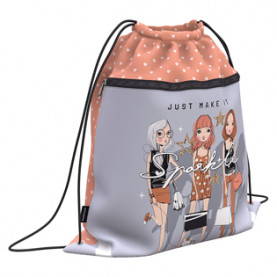 Мешок для обуви 50х41см "Top Models", с карманом на молнии, ЕК