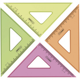 Треугольник 12см. 45град. прозрачн, флуоресц. Стамм