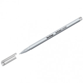 Ручка гелевая 0,8 мм, Brilliant Metallic, серебро, Berlingo