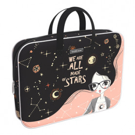 Папка с ручками A4+ на молнии Star Soul, ткань, ErichKrause® 