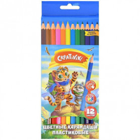 Карандаши 12 цв. "Creativiki", шестигранные