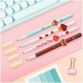 Ручка шариковая 0,7мм "Sweets" синяя, корпус ассорти, MESHU 