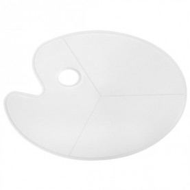 Палитра пластик, овальная 41х29см, 3см, без ячеек, Брауберг