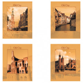 Тетрадь 48л клетка "Города", Staff