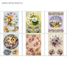 Карта для декупажа "Циферблаты"