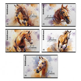 Альбом для рисования 40л А4 "Wild Mane", скоба, ЕК