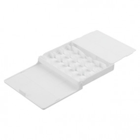 Коробка под акварель 12 кювет, белый, с палитрой, Гамма