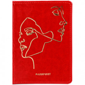 Обложка для паспорта OfficeSpace "Life line", кожзам, тиснение фольгой, ассорти