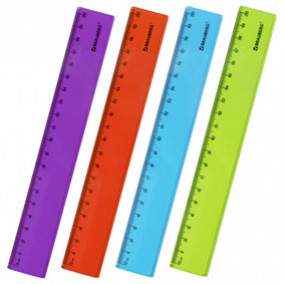 Линейка 20 см. прозрачная, Fruity, ассорти, Брауберг